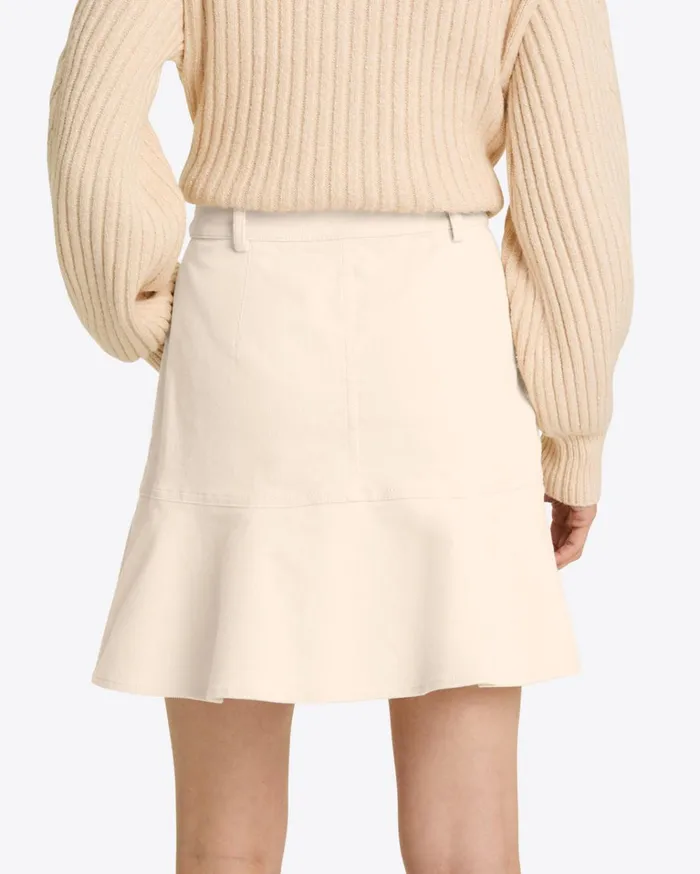 Draper James Peplum Mini Skirt In Stretch Corduroy Women Bottoms and Skirts