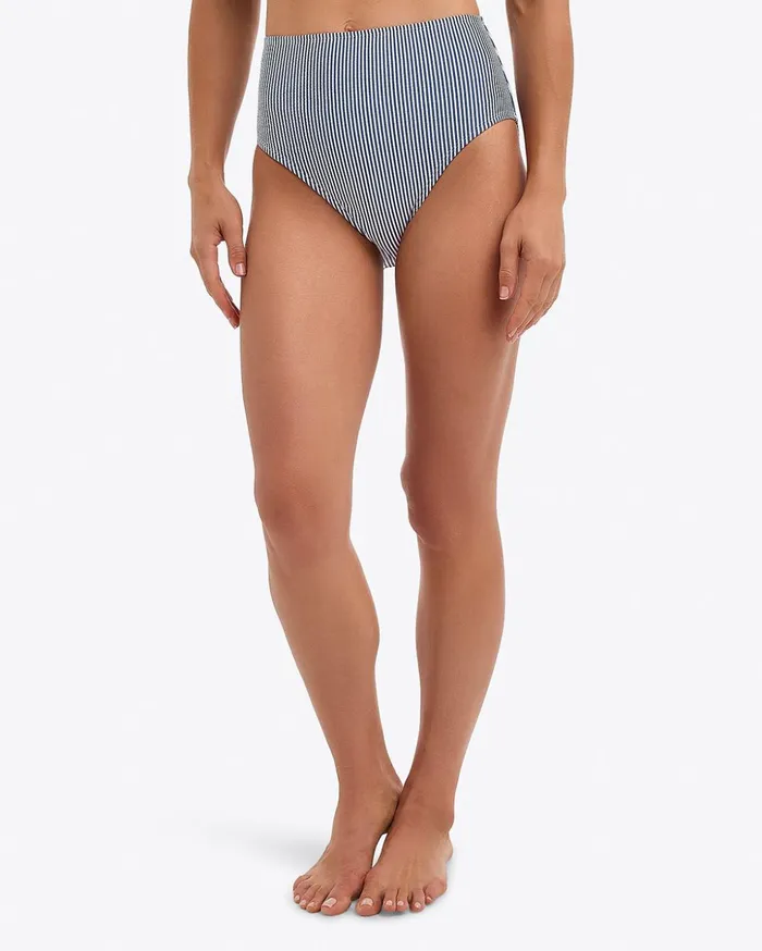 Draper James Seersucker High Waist Bottom Women Swim