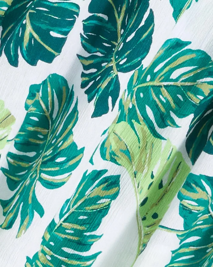 Draper James Square Neck Dress In Monstera Floral Women Swim