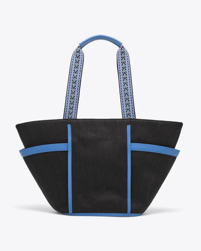 Draper James Tapered Twill Tote In Black Women Handbags