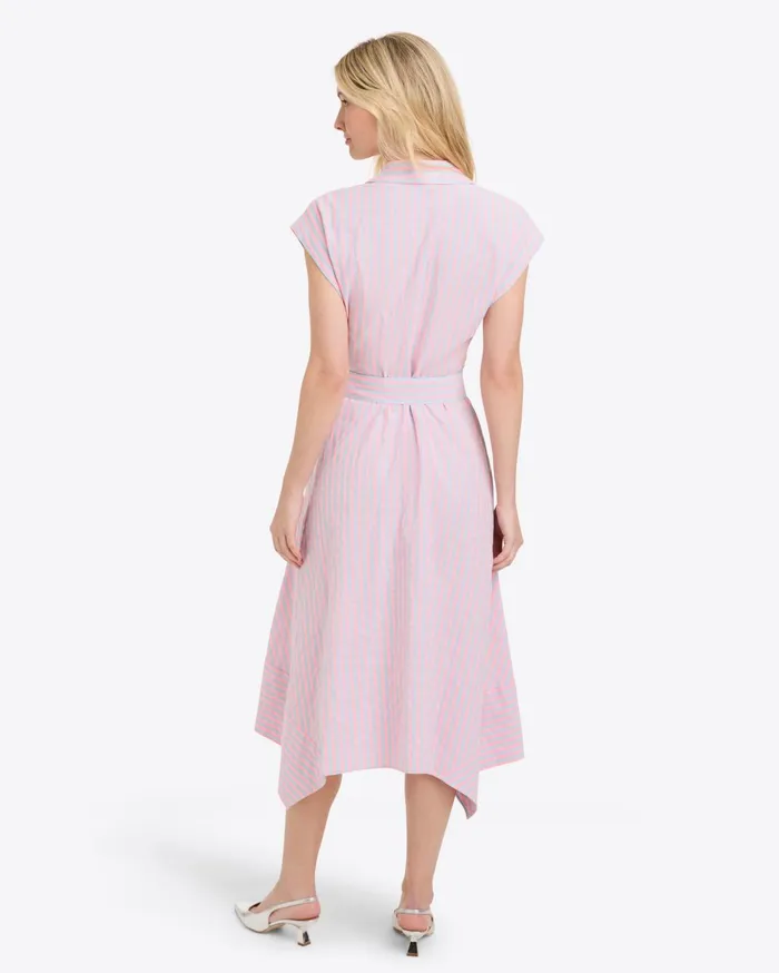 Draper James Trisha Handkerchief Dress In Seersucker Stripe Women Dresses