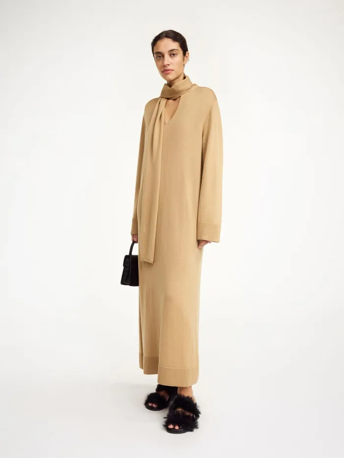 Dresses Women By Malene Birger Merrieta Wool Maxi Dress Tannin