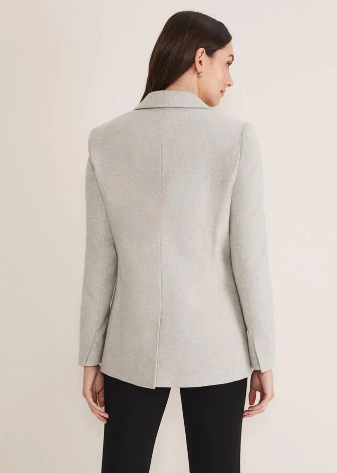 Drew Wool Blazer Greyneutral Women Phase Eight Jackets