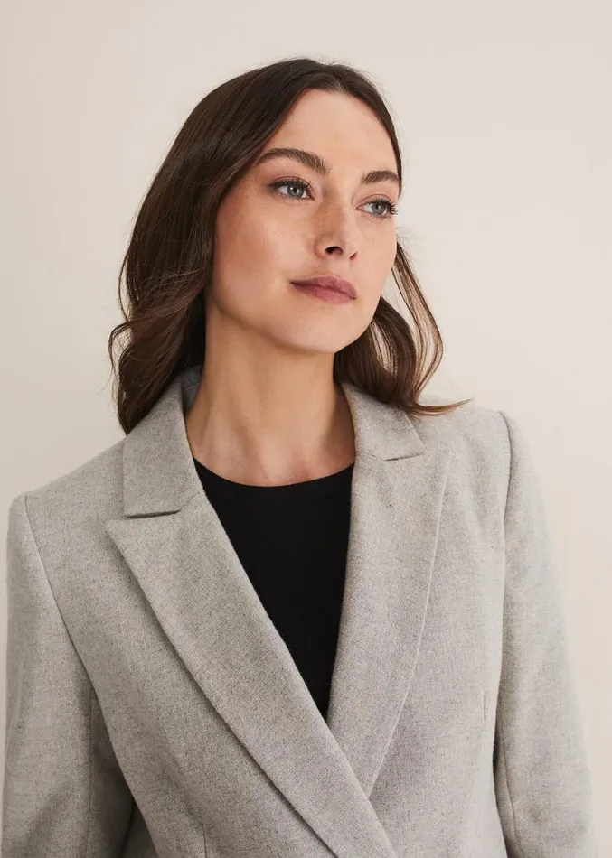 Drew Wool Blazer Greyneutral Women Phase Eight Jackets