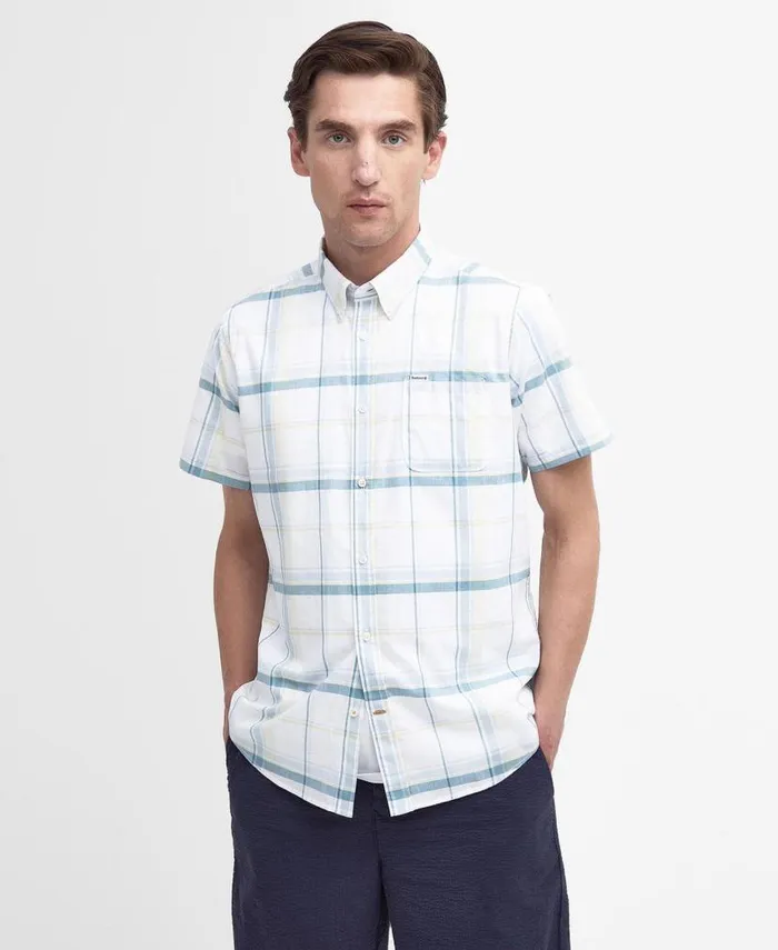 Dudley Tailored Shirt Lemon Men Barbour Shirts