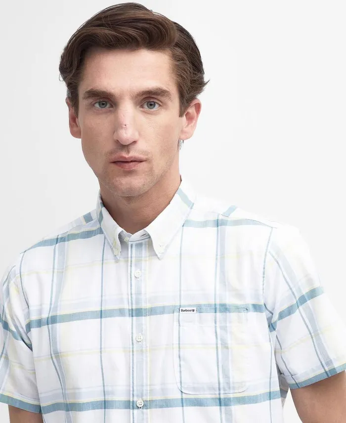 Dudley Tailored Shirt Lemon Men Barbour Shirts