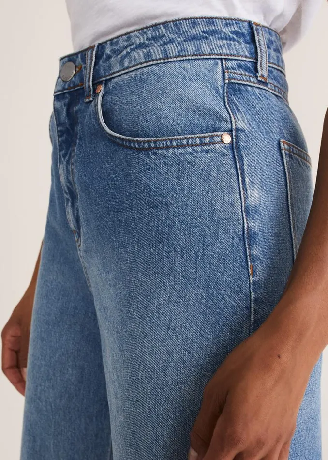 Eleyana Mid Wash Wide Leg Jean Mid Wash Women Phase Eight Trousers