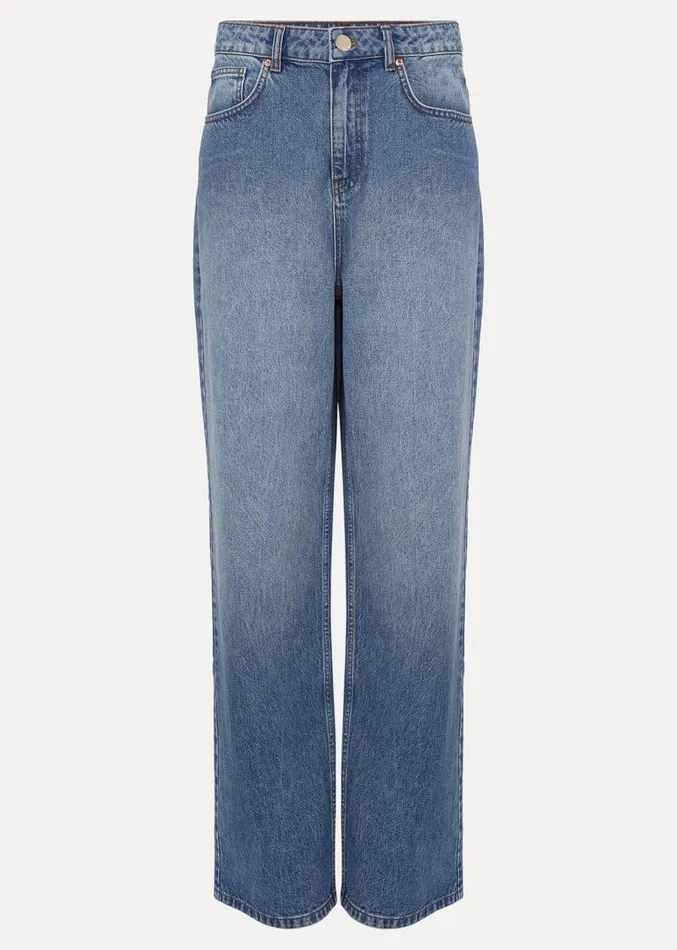 Eleyana Mid Wash Wide Leg Jean Mid Wash Women Phase Eight Trousers