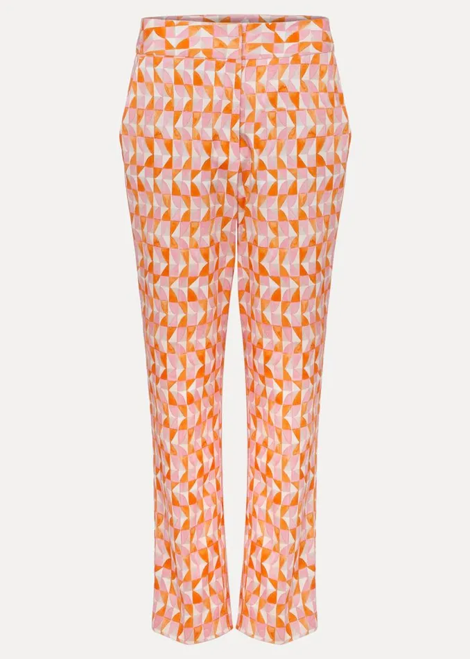 Elysia Geo Cigarette Trousers Pinkorange Women Phase Eight Trousers
