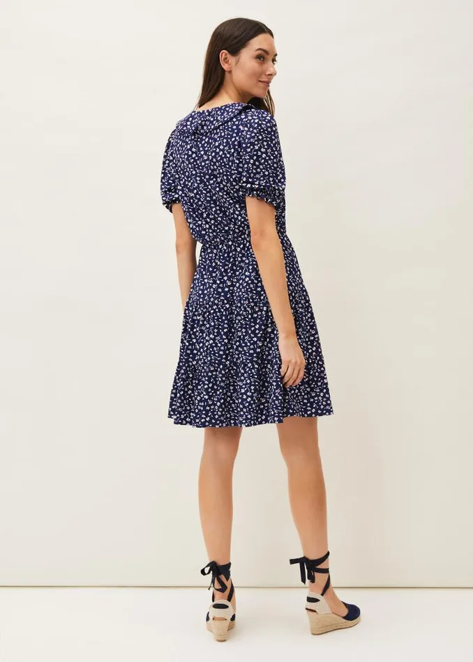 Emily Ditsy Print Dress Navy Women Phase Eight Dresses