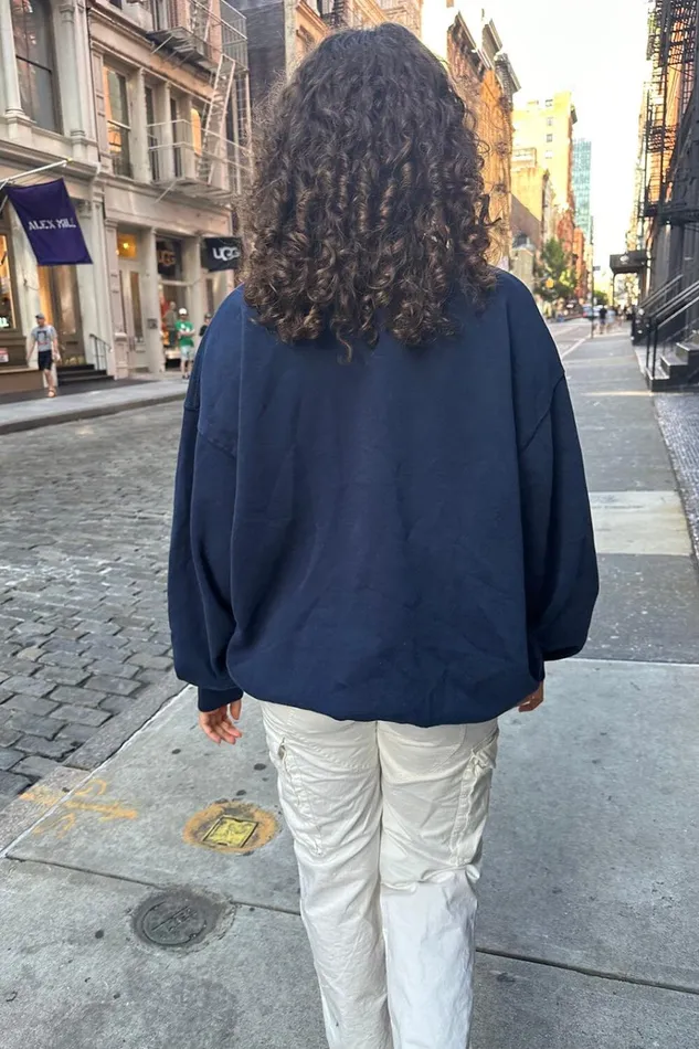 Erica Switzerland Sweatshirt Classic Navy Women Brandy Melville Sweatpants and Sweatshirts