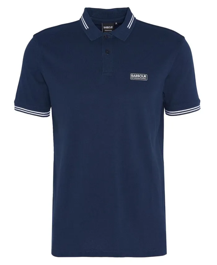 Essential Polo Shirt Blackyellow Men Barbour Polo Shirts