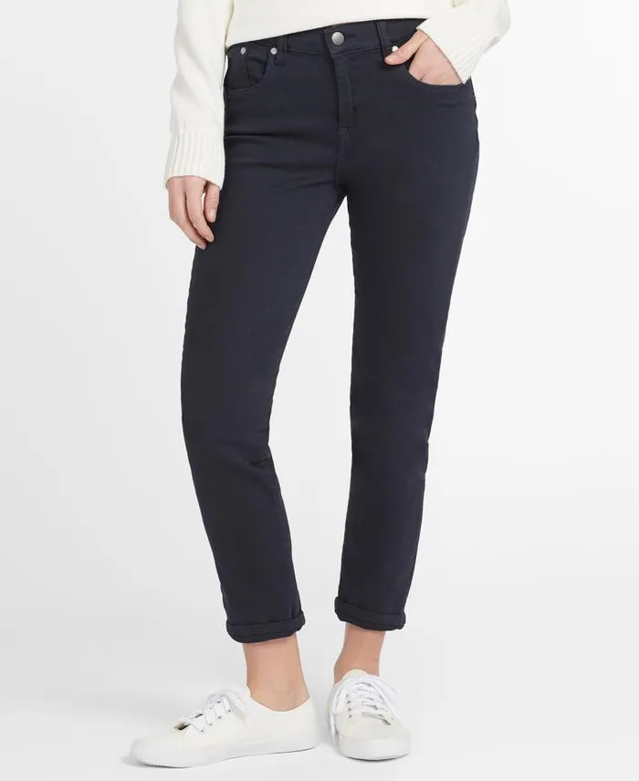 Essential Slim Jeans White Women Barbour Trousers and Shorts