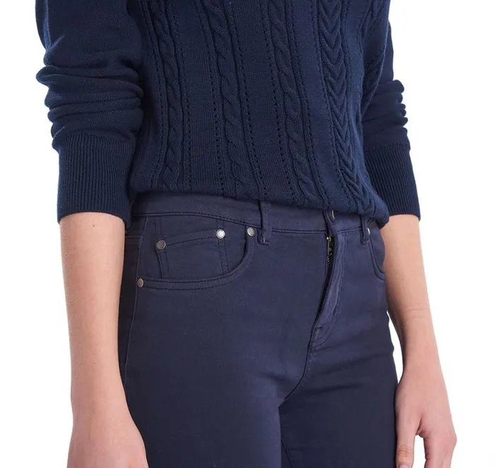Essential Slim Jeans White Women Barbour Trousers and Shorts