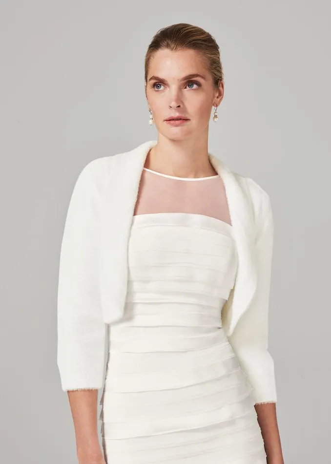 Fay Fluffy Bolero Ivory Women Phase Eight Jackets