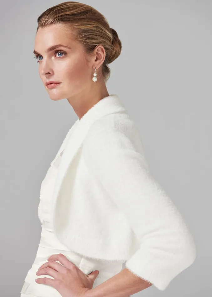 Fay Fluffy Bolero Ivory Women Phase Eight Jackets