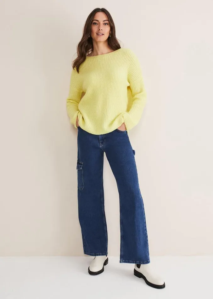 Fay Mohair Open Knitted Jumper Sherbet Women Phase Eight Knitwear