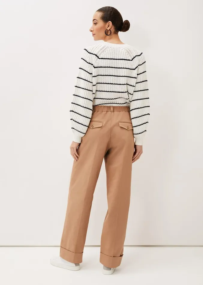 Faya Wide Leg Tailored Trouser Caramel Women Phase Eight Trousers