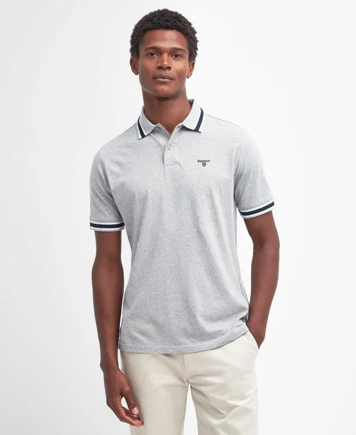 FeatherStone Polo Shirt Classic White Men Barbour Polo Shirts