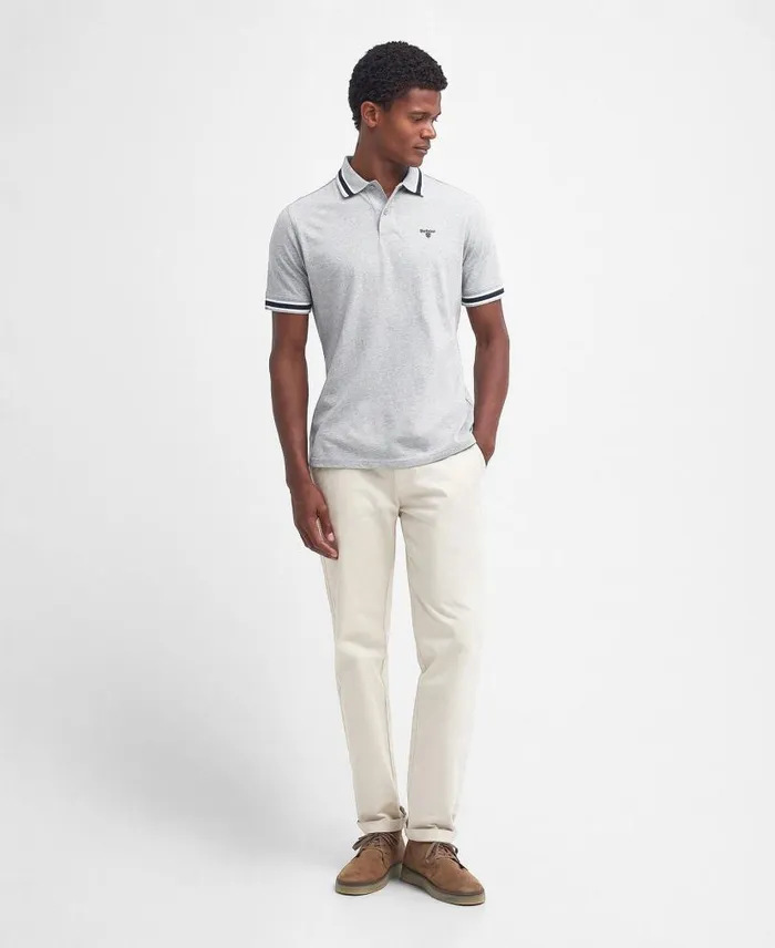 FeatherStone Polo Shirt Classic White Men Barbour Polo Shirts