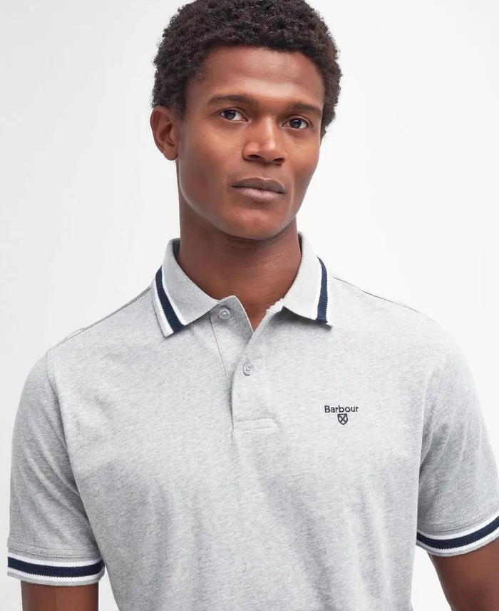 FeatherStone Polo Shirt Classic White Men Barbour Polo Shirts