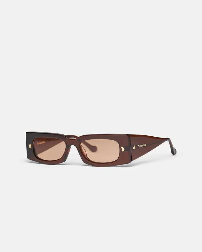 Fenna BioPlastic Sunglasses Brown WomenMen Nanushka Eyewear