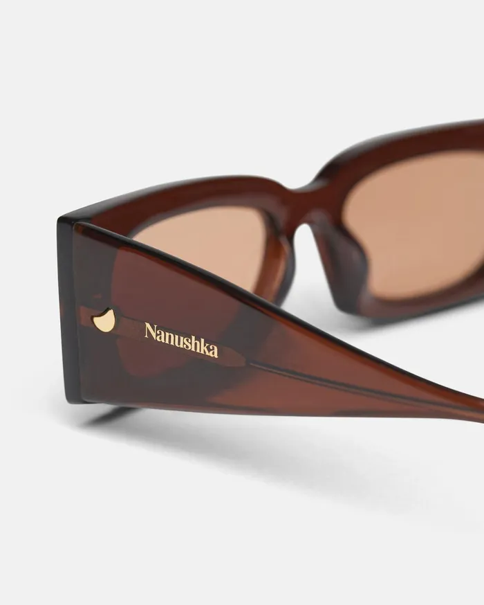 Fenna BioPlastic Sunglasses Brown WomenMen Nanushka Eyewear