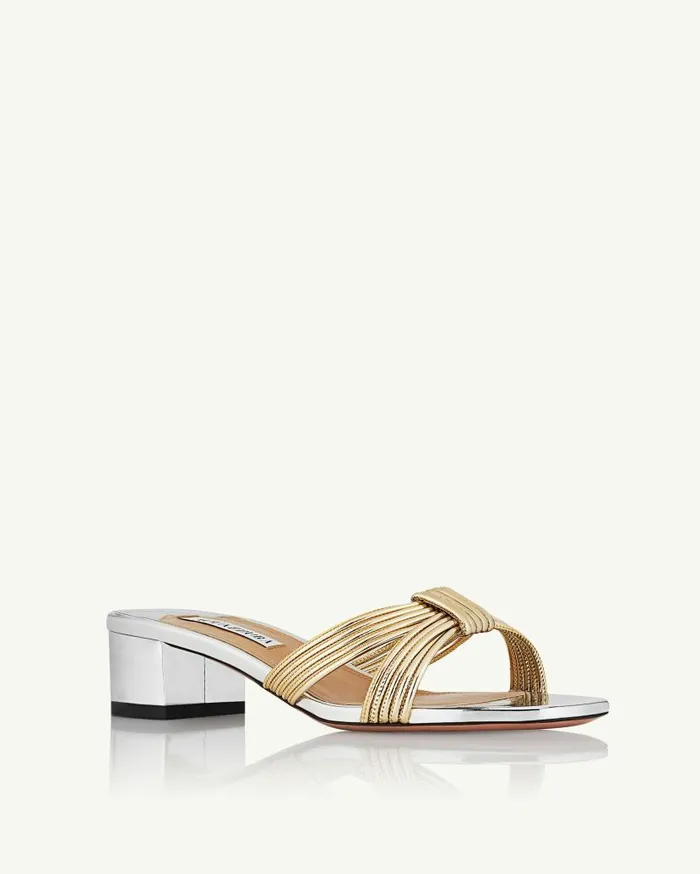 Film Sandal 35 Silver Women Aquazzura Slides and Mules