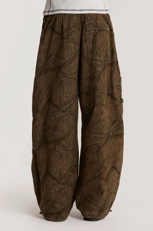 Forest Camo Parachute Pants Green Men Jaded London Parachute Pants