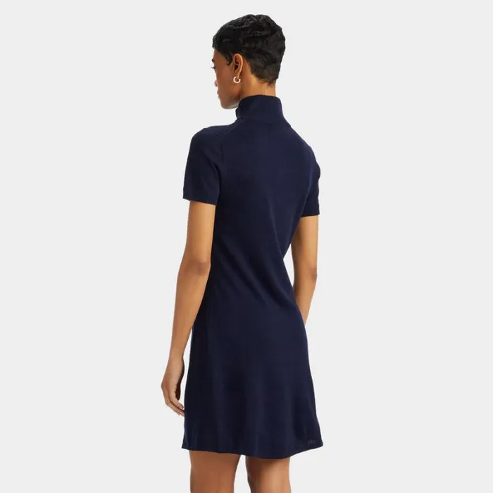 GFORE MERINO WOOL QUARTER ZIP POLO SWEATER DRESS Twilight Women Sweaters