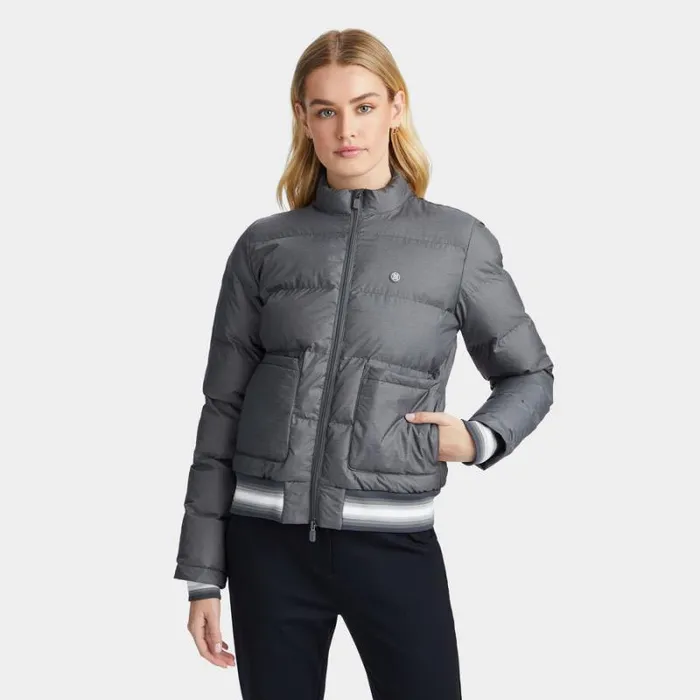 GFORE NYLON MLANGE PUFFER JACKET Charcoal Heather Grey Women Outerwear