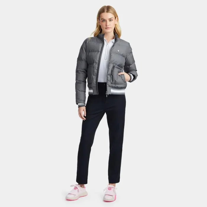 GFORE NYLON MLANGE PUFFER JACKET Charcoal Heather Grey Women Outerwear