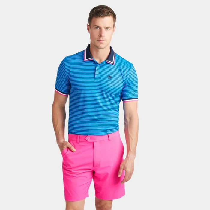 GFORE SKULL and T039S 3D BANDED SLEEVE TECH JERSEY POLO Racer Men Polos and Shirts