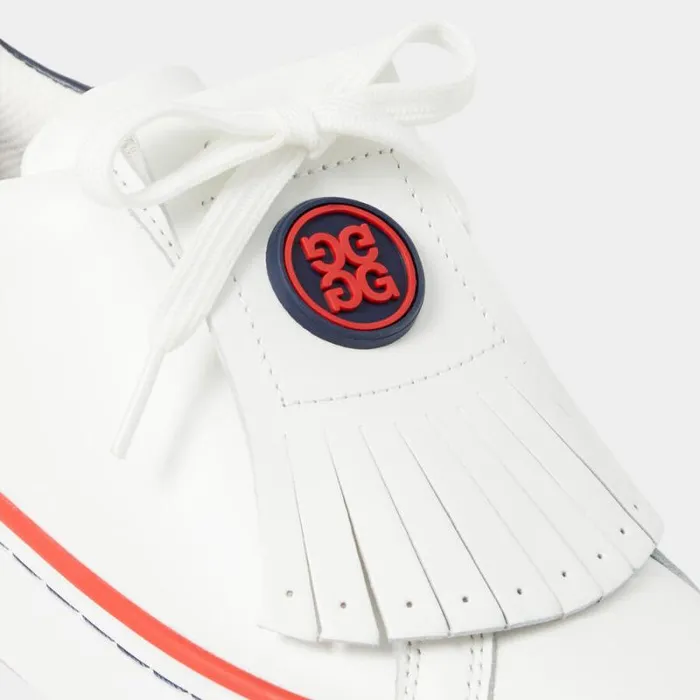 GFORE WOMEN039S DURF PEBBLE LEATHER CONTRAST ACCENT KILTIE GOLF SHOE Snow Women Golf Shoes