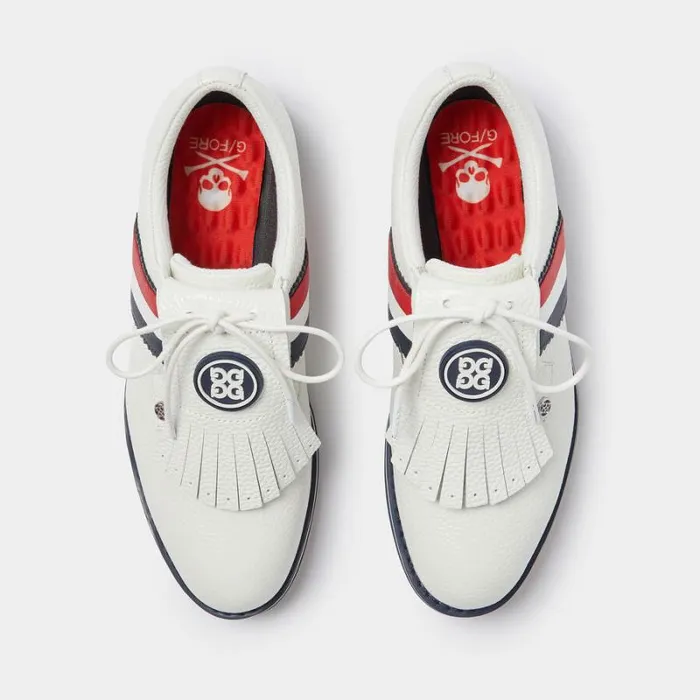 GFORE WOMEN039S GALLIVANTER PEBBLE LEATHER KILTIE GOLF SHOE Snow Women Golf Shoes