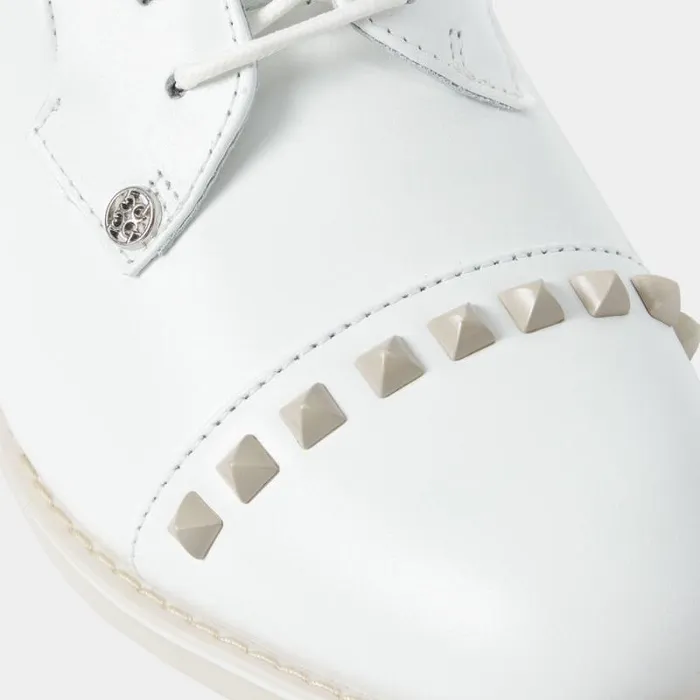 GFORE WOMEN039S GALLIVANTER PEBBLE LEATHER STUD CAP TOE GOLF SHOE Stone Women Golf Shoes
