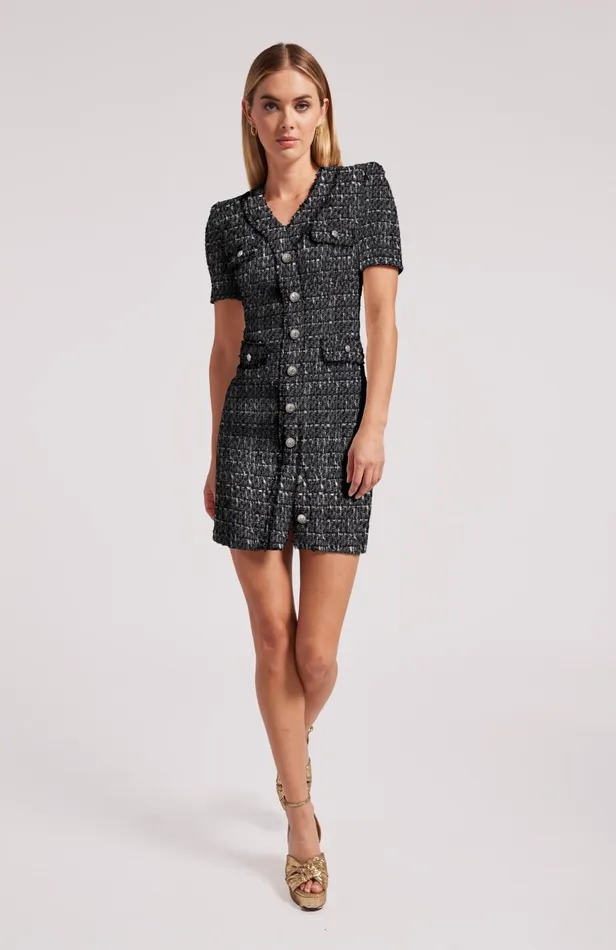 Generation Love Clothing Dresses Anne Tweed Dress Grey Multi 8211 Women