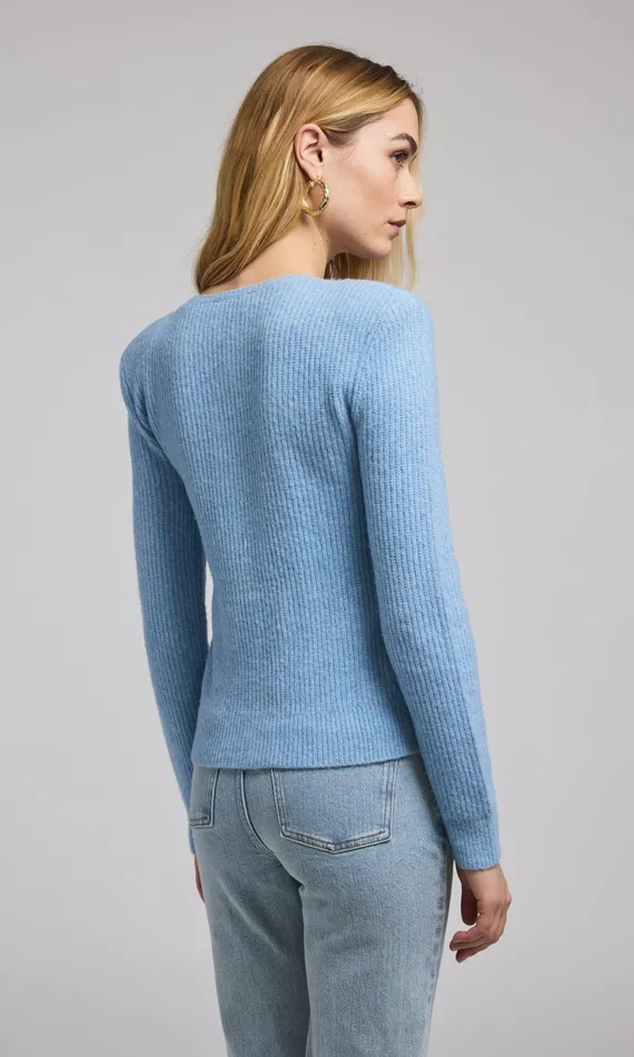 Generation Love Clothing Sweaters and Sweatshirts Ellison Rib Cardigan Blue 8211 Women