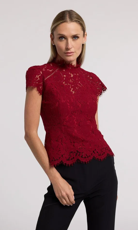 Generation Love Clothing Tops Ambrose Lace Top Scarlett 8211 Women