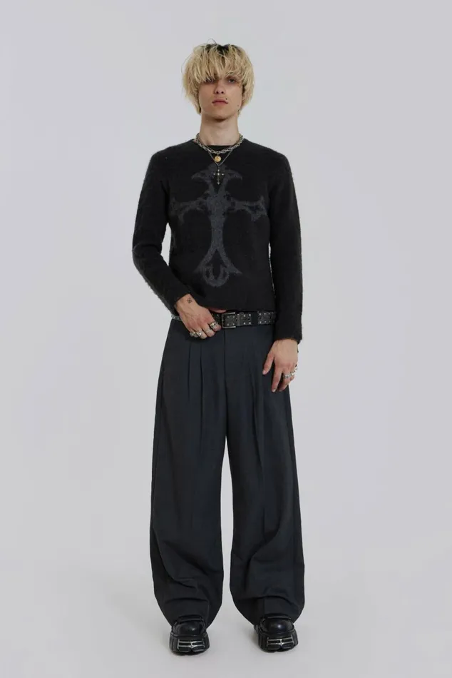 Goliath Charcoal Suit Pant Grey Men Jaded London Trousers