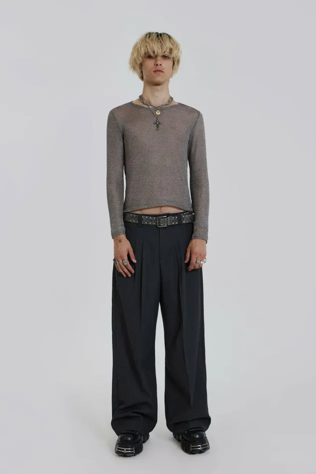 Goliath Charcoal Suit Pant Grey Men Jaded London Trousers Goliath Charcoal Suit Pant Grey Men Jaded London Trousers