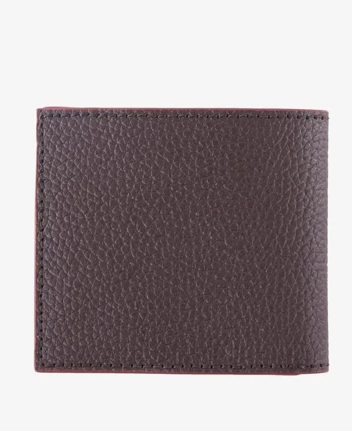 Grain Leather Billfold Wallet Black Men Barbour Wallets and Card Holders