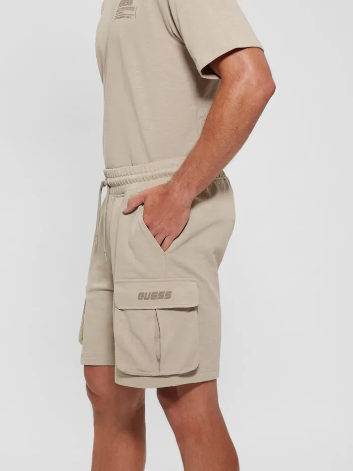 GUESS Activewear Eco Nilo Cargo Shorts Beige 8211 Men