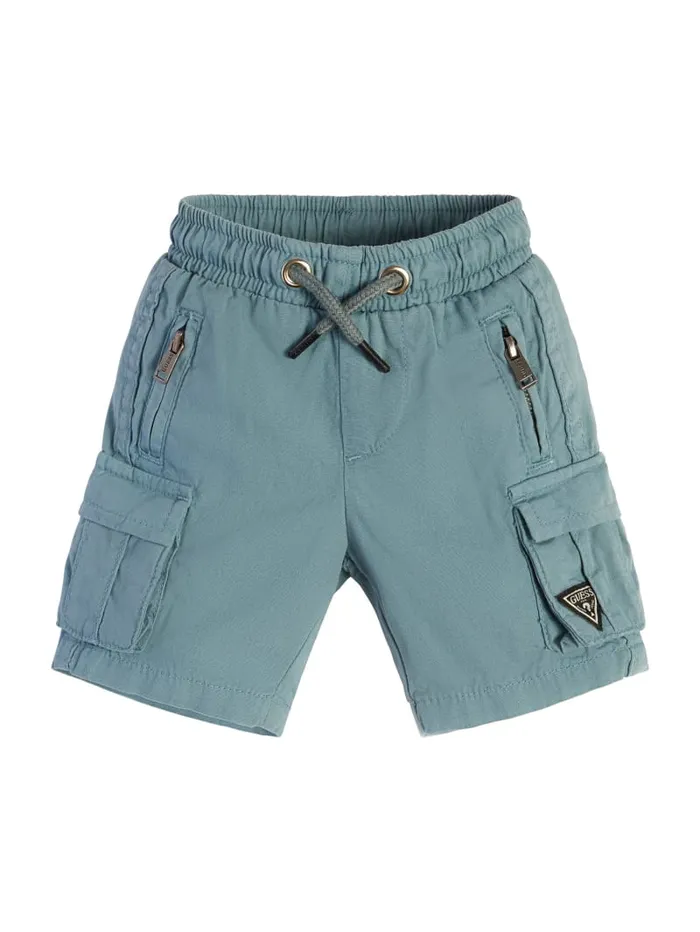 GUESS Baby Boy 0 24M Elastic Cargo Shorts 3M7 Blue 8211 Kids