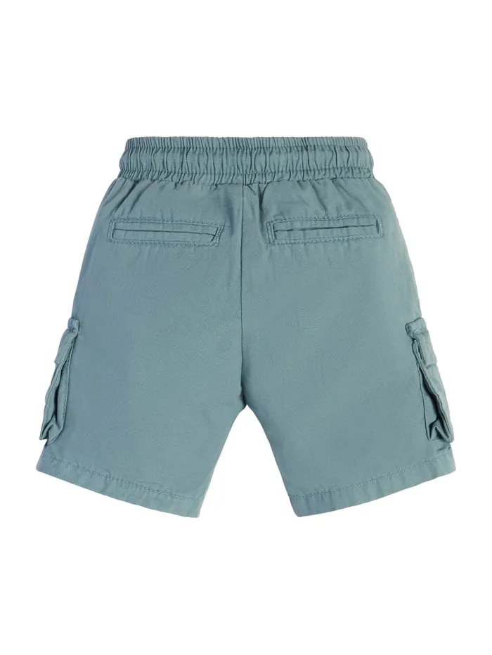 GUESS Baby Boy 0 24M Elastic Cargo Shorts 3M7 Blue 8211 Kids