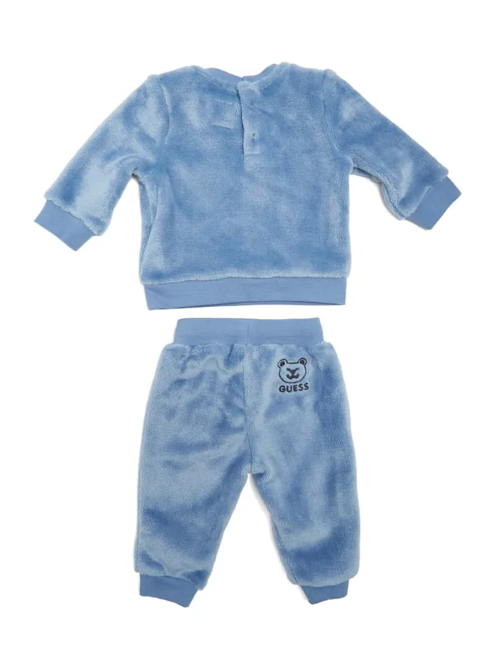 GUESS Baby Boy 0 24M FauxFur Active Bear Set 024M Blue 8211 Kids