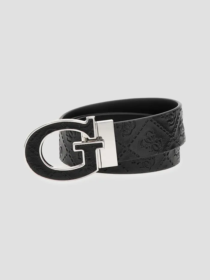GUESS Belts Debossed Signature Belt Black 8211 Men