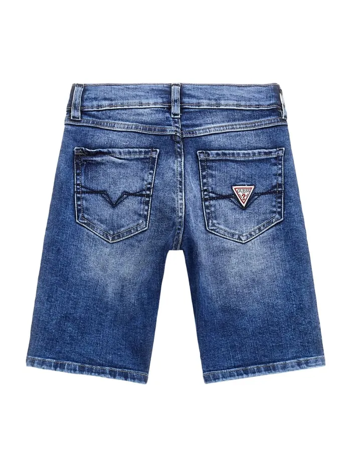 GUESS Big Boy 7 14 Eco Graffiti Denim Shorts 718 Blue 8211 Kids
