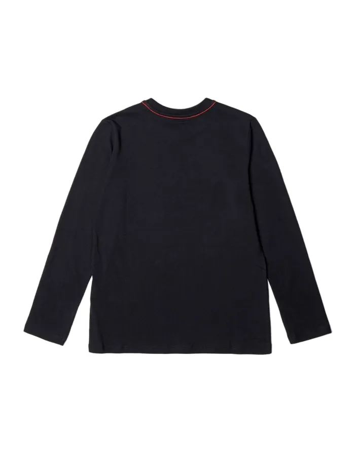 GUESS Big Boy 7 14 LongSleeve Logo Tee 714 Black 8211 Kids