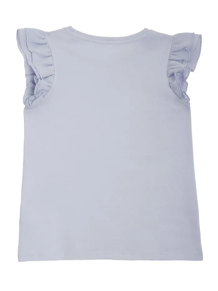 GUESS Big Girl 7 14 Eco Knit Logo Top 716 Blue 8211 Kids